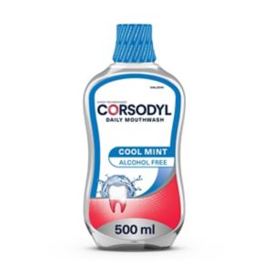 Corsodyl Daily Gum Care Mouthwash Alcohol Free Cool Mint 500ml - British product