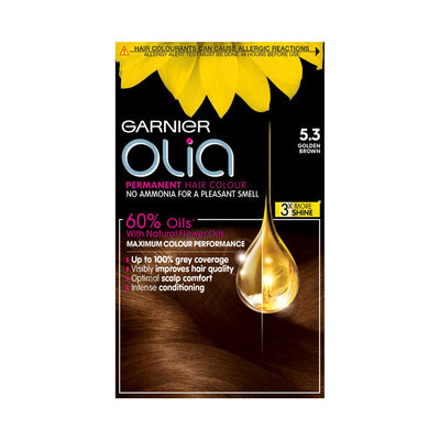 Boots Garnier Olia 5.3 Golden Brown Permanent Hair Dye- Buy online at McGrocer