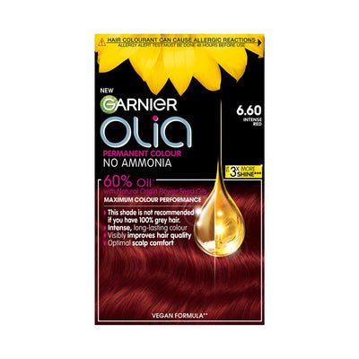 Boots Garnier Olia 6.60 Intense Red Permanent Hair Dye- Buy online at McGrocer