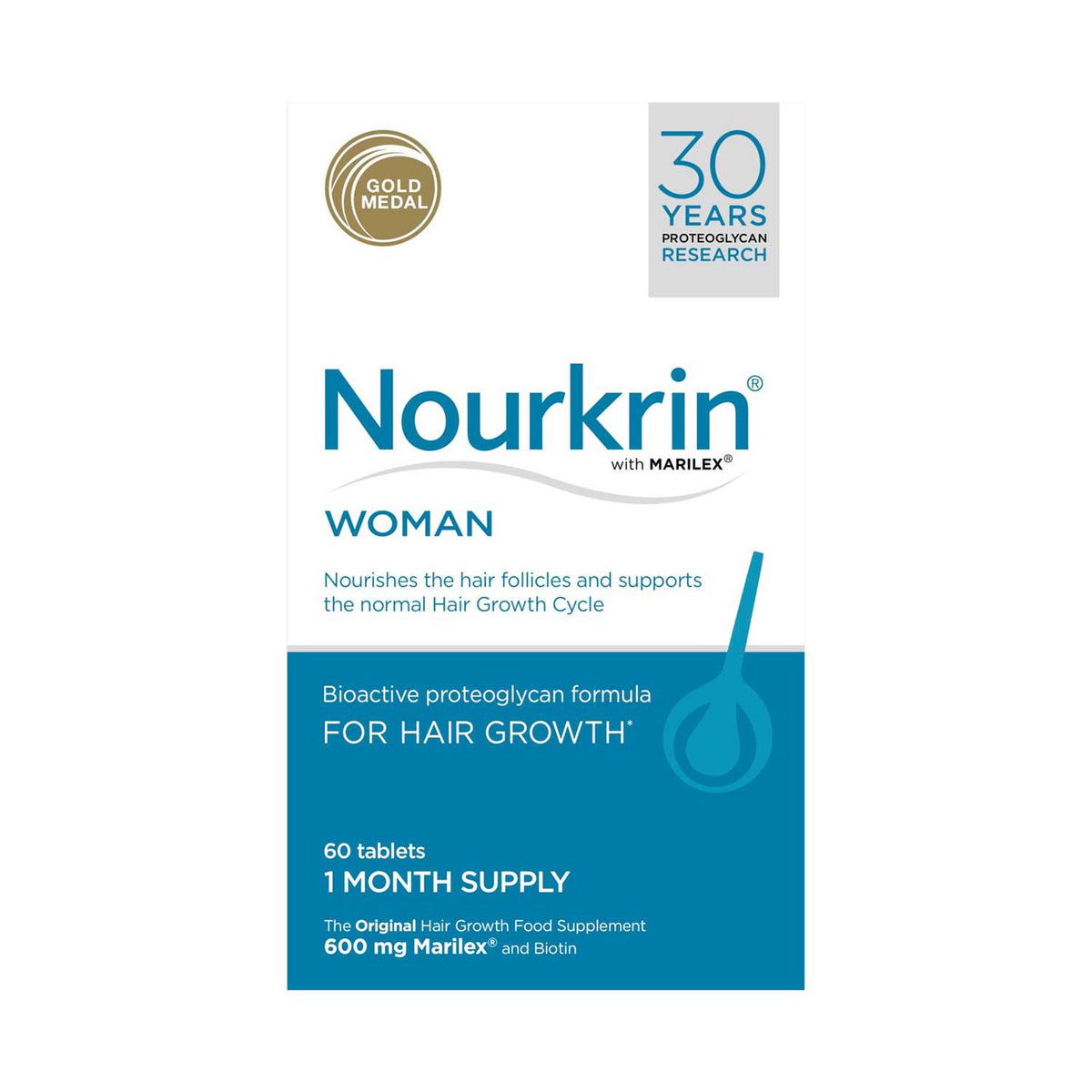 Nourkrin Woman hair growth supplement 60 tablets, UK version