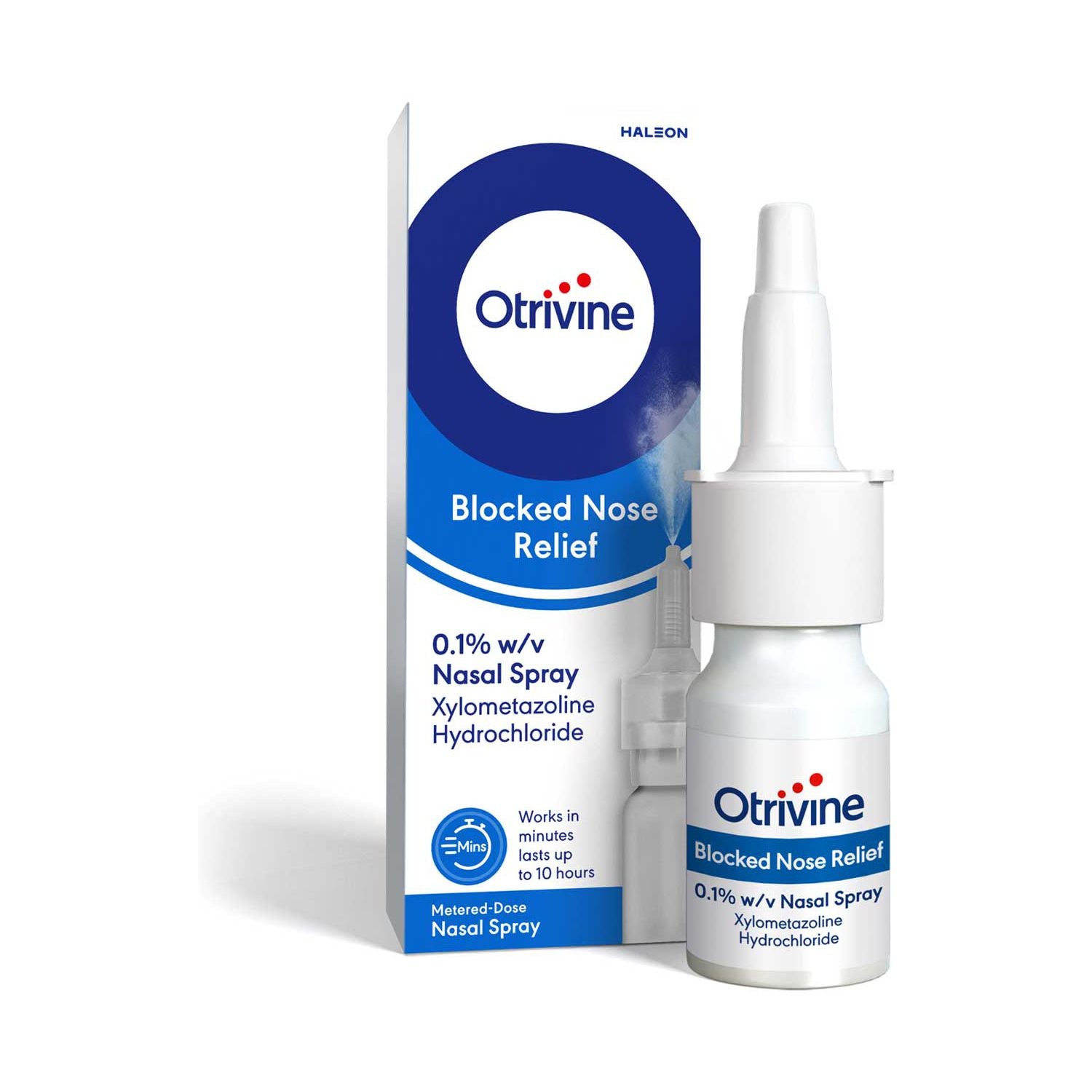 Otrivine Nasenspray zur Linderung von verstopfter Nase 10 ml, UK-Version