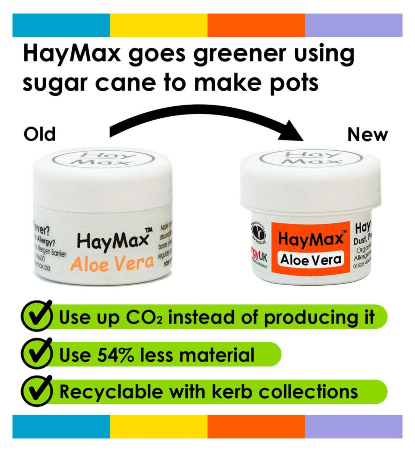HayMax Aloe Vera organic barrier balm 5ml, imported from the UK