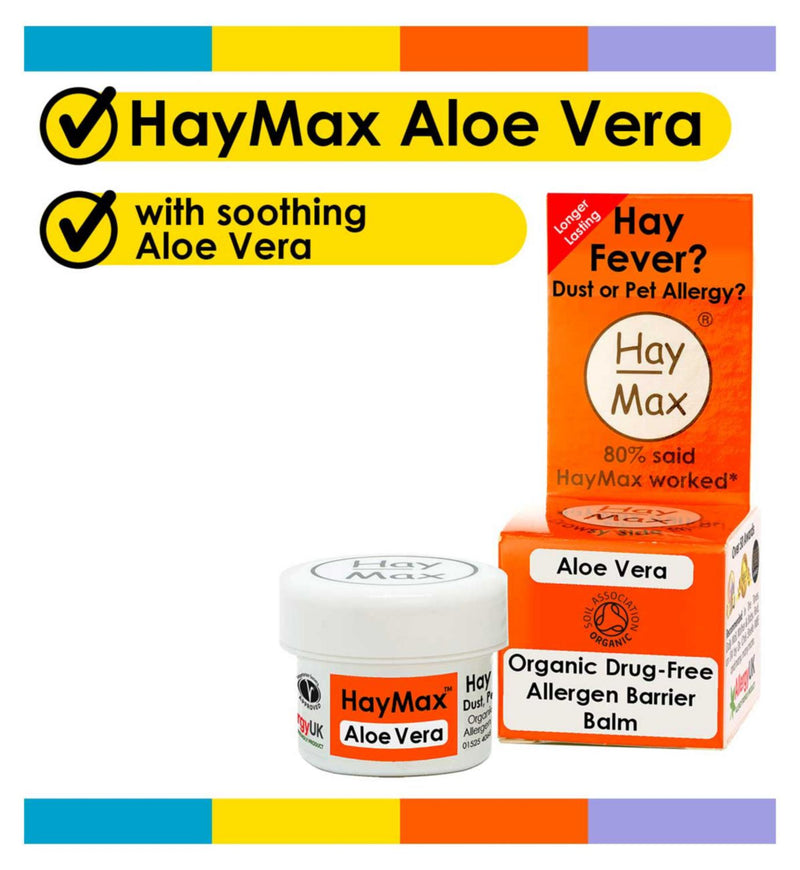 HayMax Aloe Vera organic barrier balm 5ml, imported from the UK