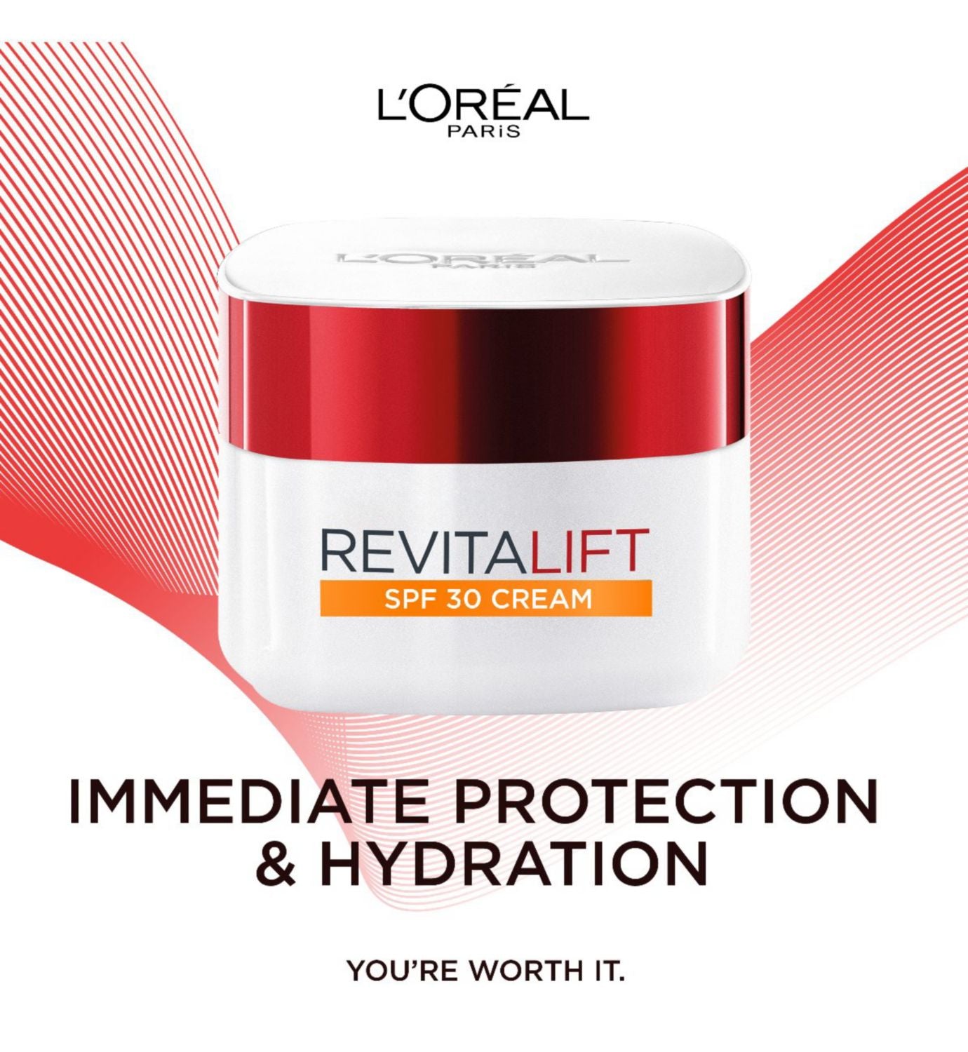 كريم النهار المرطب L'Oréal Paris Revitalift بعامل حماية 30 بسعة 50 مل (علامة تجارية بريطانية)