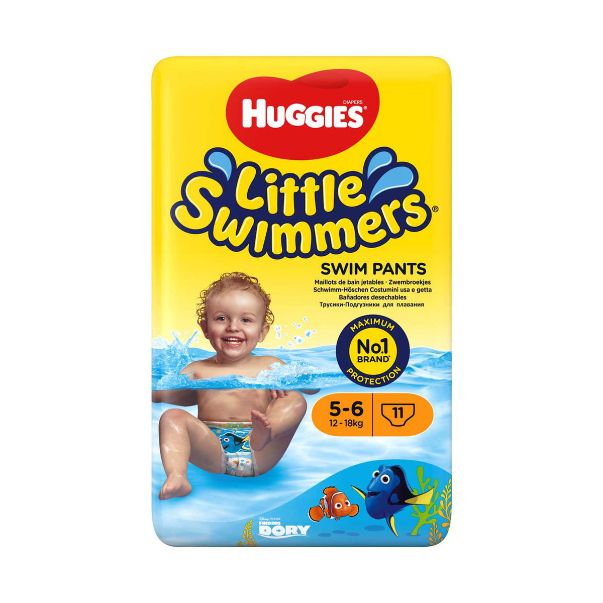 سراويل سباحة Huggies Little Swimmers مقاس 5-6 (علامة تجارية بريطانية)
