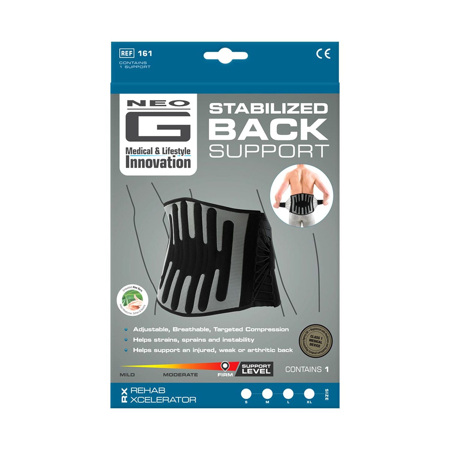 Neo G RX Stabilized Back Brace large, imported from the UK