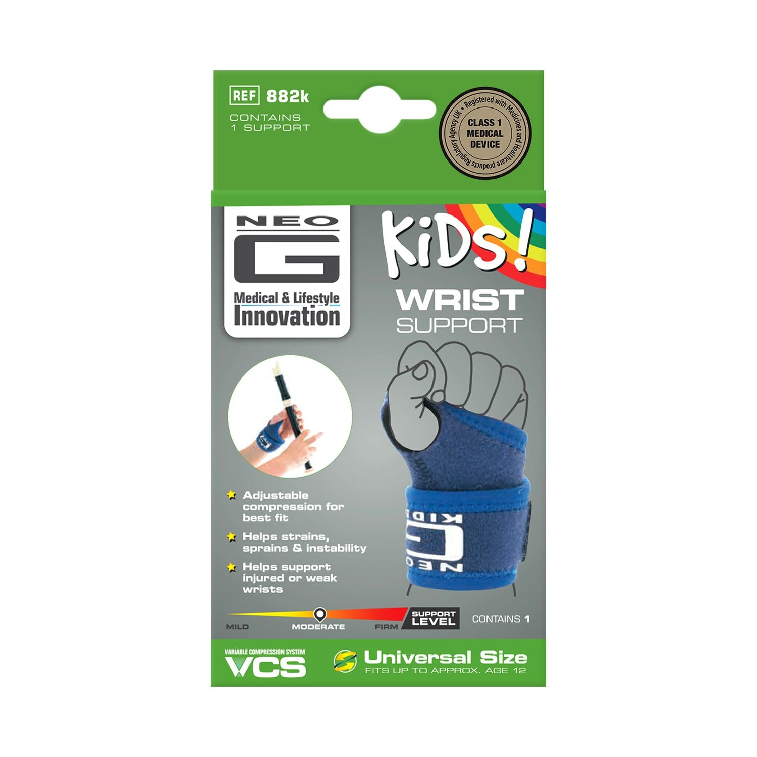 Neo G Kids Wrist Support Universal Size, imported from the UK