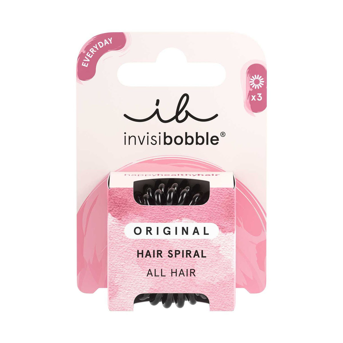 ربطات شعر invisibobble الأصلية سوداء عبوة 3 قطع - منتج بريطاني