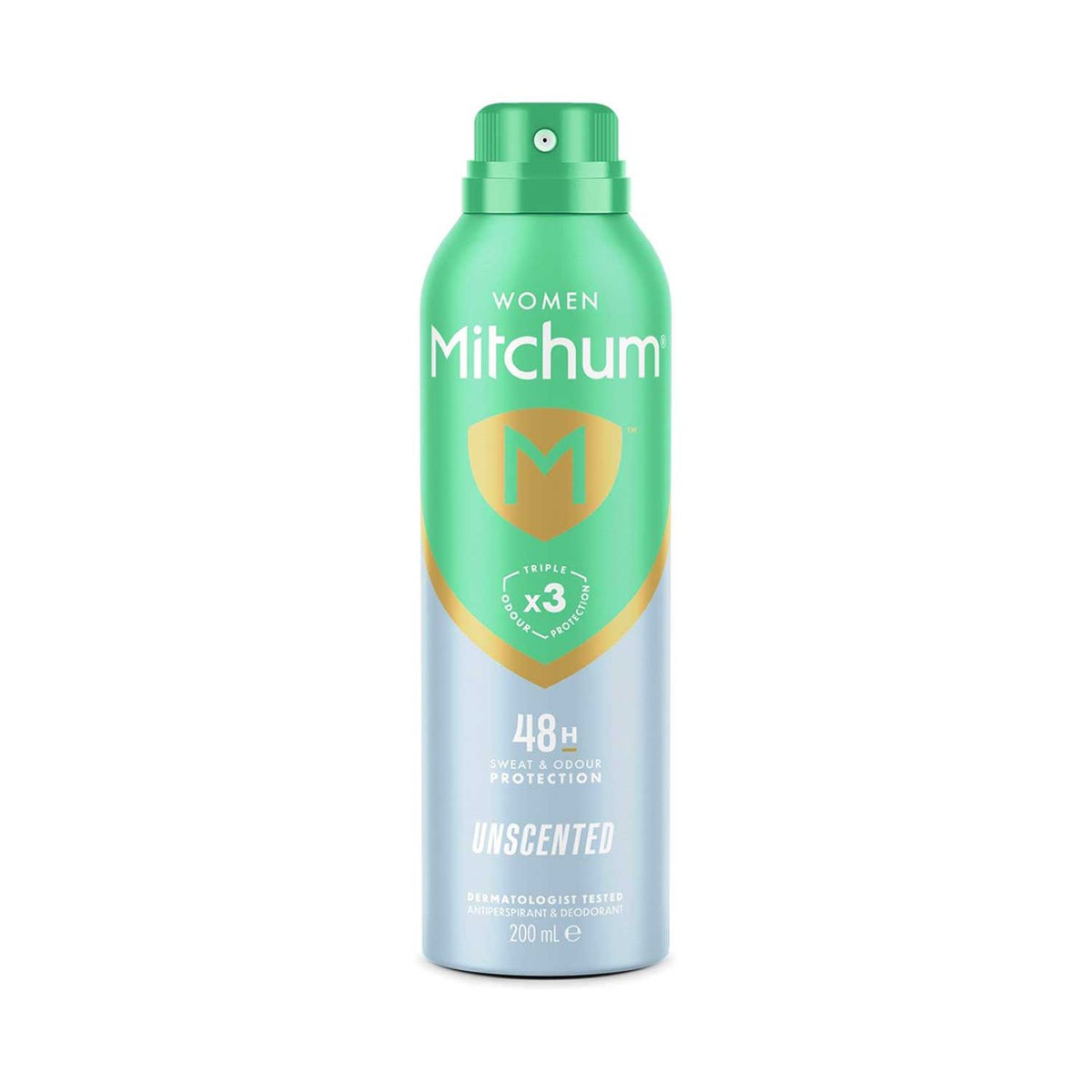 Mitchum triple odor defense unscented antiperspirant deodorant spray 200ml - British product