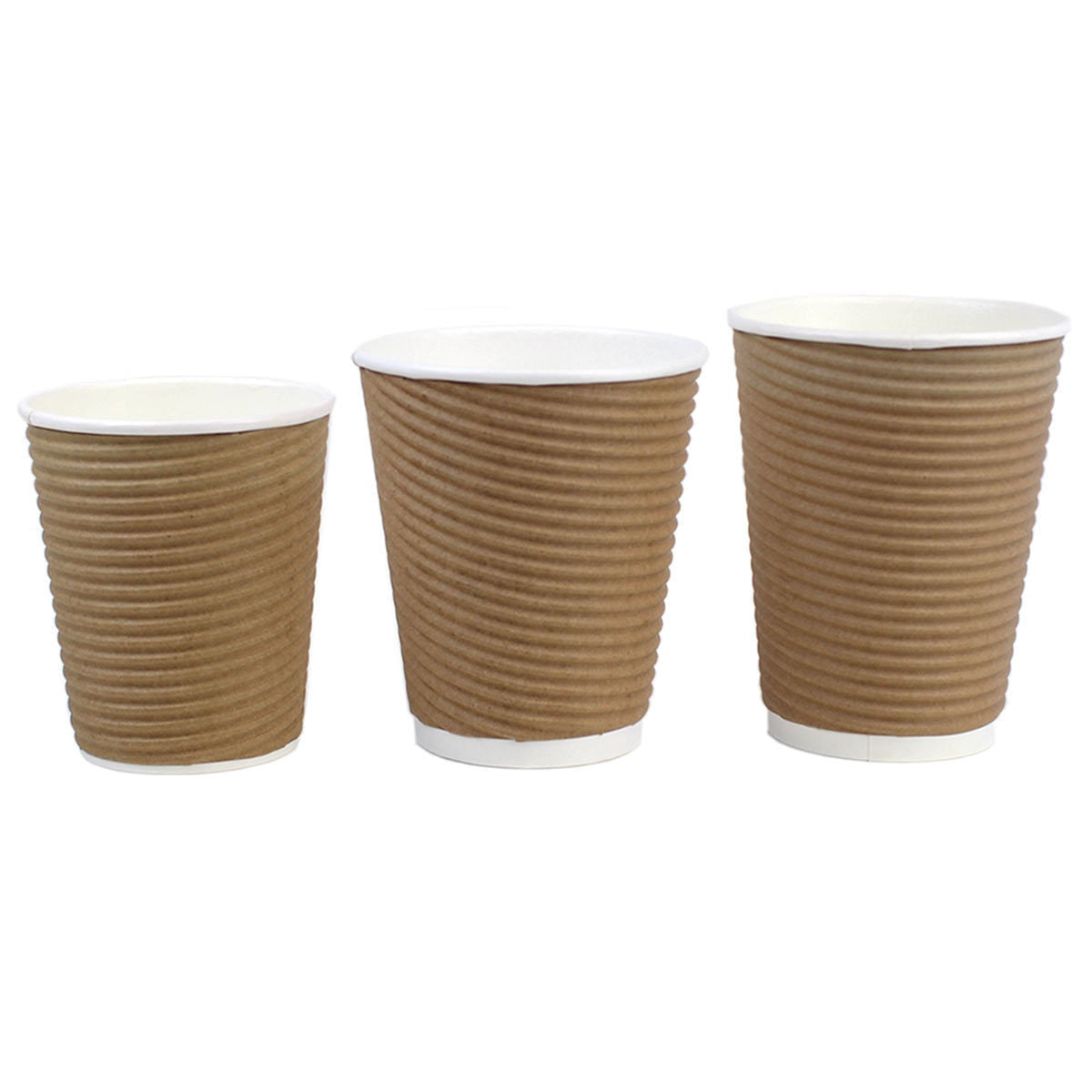 Cafe Express brown corrugated hot cups 1000 pack, imported from the UK