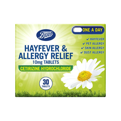 Comprimidos Boots para el alivio de la fiebre del heno y las alergias, 10 mg, 30 comprimidos