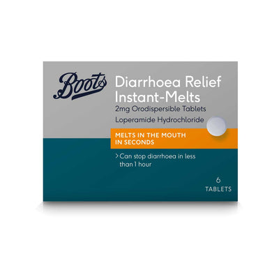 Boots Diarrhoea Relief Instant Melts 2 mg Orodispersible Tablets 6 Tablets