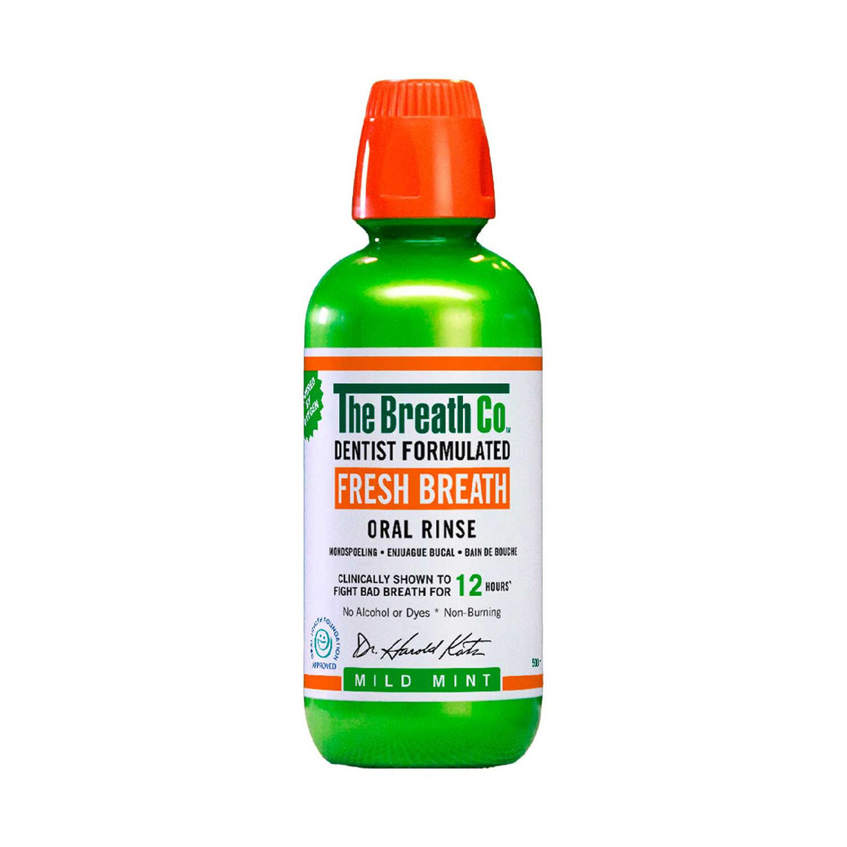 The Breath Co alkoholfreie Mundspülung Milde Minze 500ml - Britisches Produkt