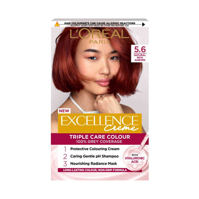 Boots L'Oréal Paris Excellence Crème 5.6 Rich Auburn Permanent Hair Colour- Buy online at McGrocer