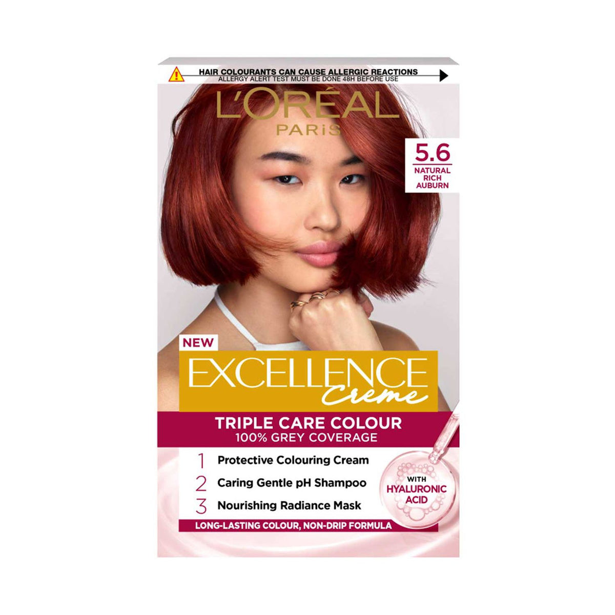L'Oréal Paris Excellence Créme 5.6 Kräftiges Auburn Haarfarbe - britisches Produkt