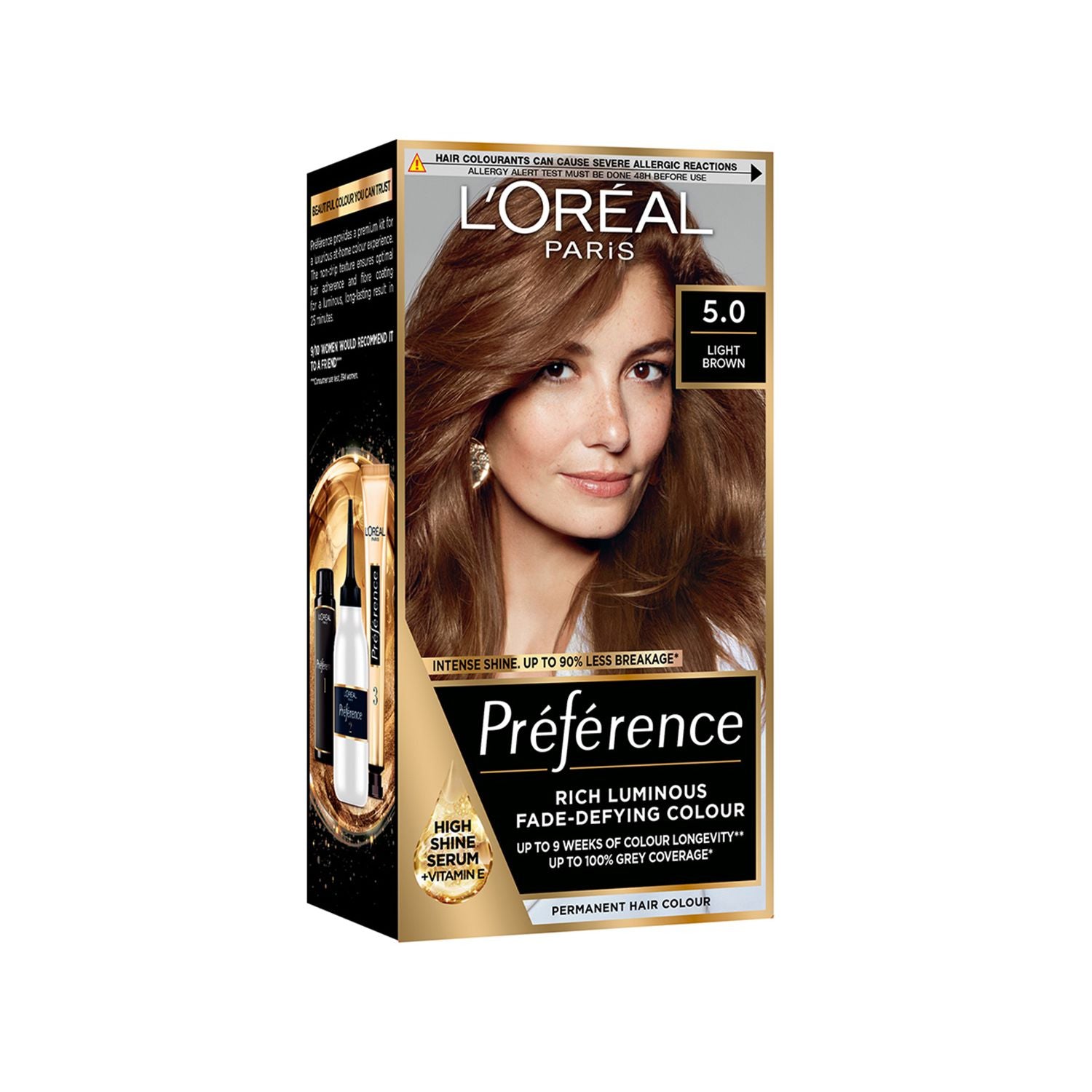 L'Oréal Paris Preference 5.0 Lysebrun permanent hårfarge, importert fra Storbritannia