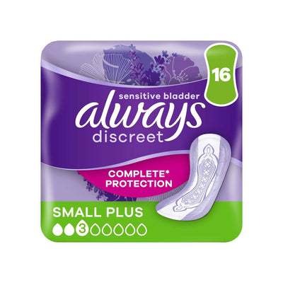 Boots Always Discreet Incontinence Pads Small Plus for Sensitive Bladder x16- Buy online at McGrocer