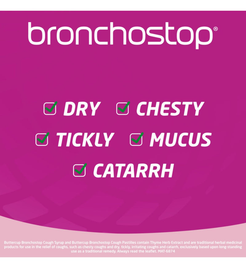 Buttercup Bronchostop cough pastilles 40 count - British product