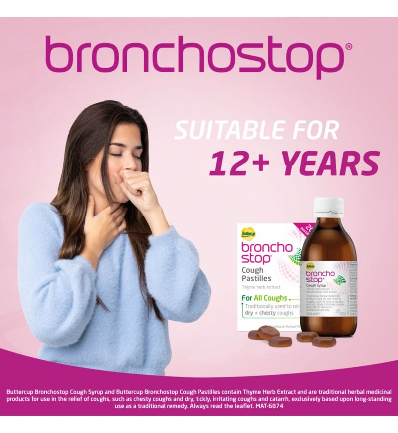 Buttercup Bronchostop cough pastilles 40 count - British product