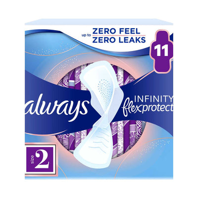 Boots Always Infinity FlexProtect Sanitary Towels Long (Size 2) With Wings, 11 Pads- Buy online at McGrocer