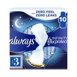 Always night sanitary towels size 3 with wings 10 pads (British brand)
