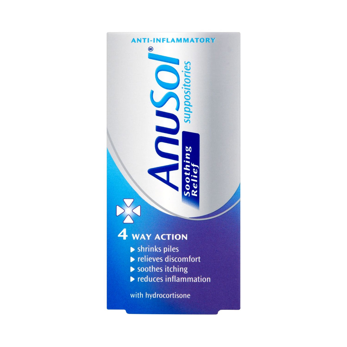 Suppositoires Anusol Soulagement Apaisant Paquet de 12 - Produit britannique