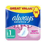 Always Sensitive Normal Ultra Binden 14 Stück, UK-Version