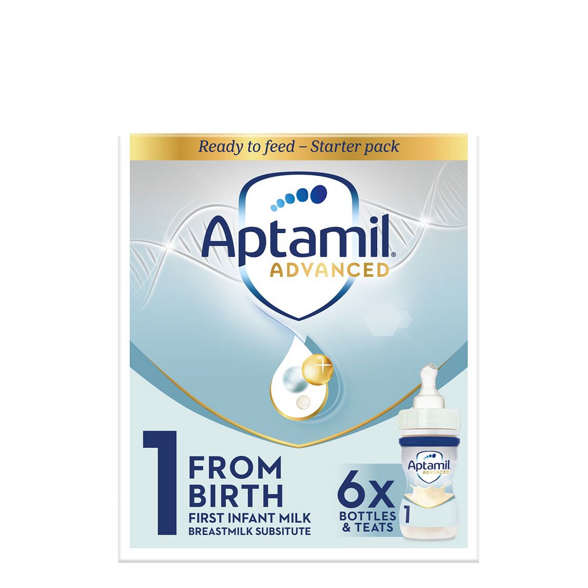 Aptamil Advanced First Infant Milk Starter Pack from Birth 6 x 70ml