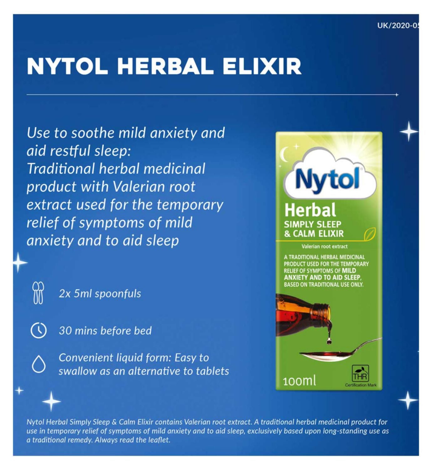 Nytol Herbal Simply Sleep and Calm Elixir 100ml - British product