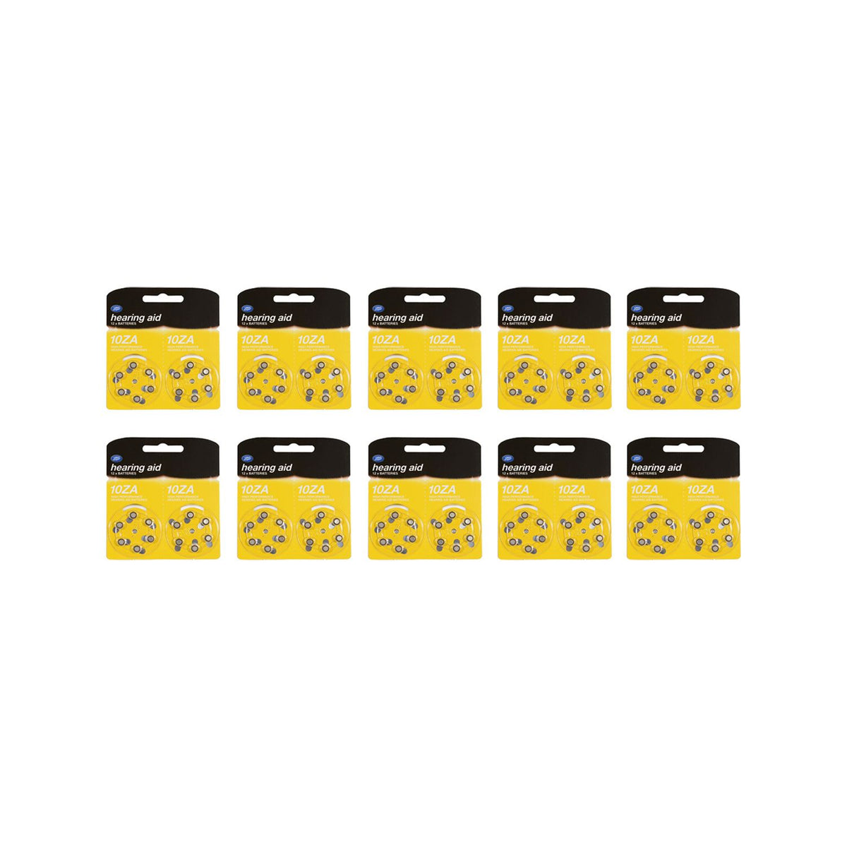 Boots Zinc Air Size 10 hearing aid batteries 120 count - British product