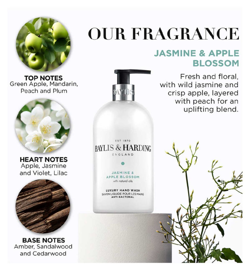 Baylis & Harding antibacterial hand wash Jasmine Apple Blossom 500ml - British product