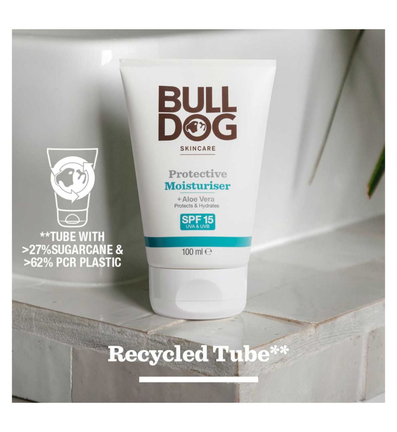 Bulldog Protective SPF 15 face moisturiser 100ml - British product
