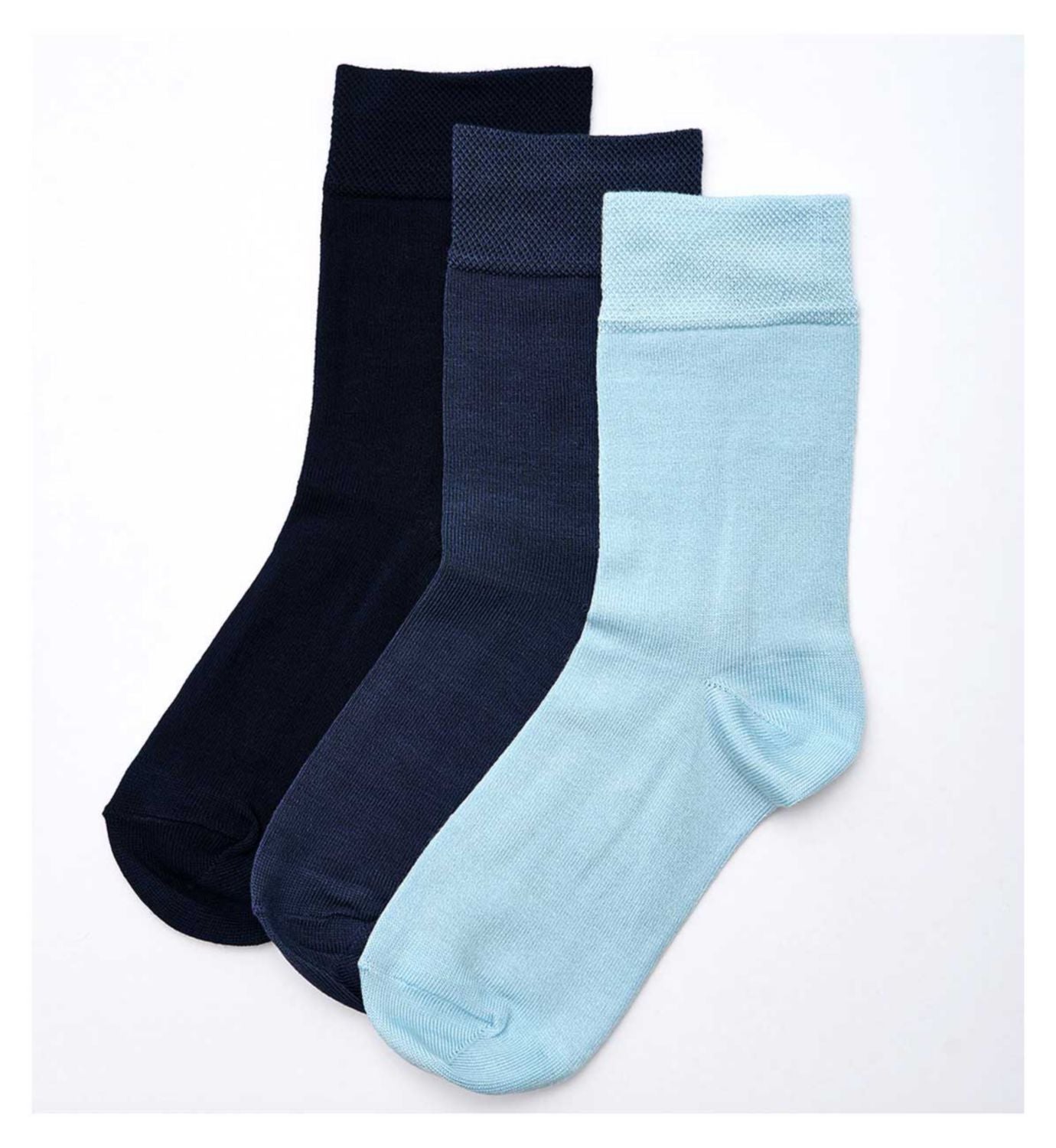 Boots bamboo socks 3 pack mix blue 4-7 - British product
