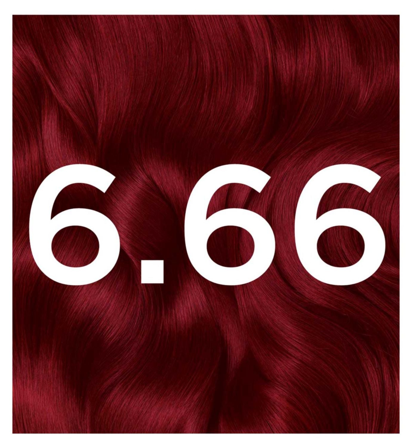 Teinture capillaire Garnier Olia 6.66 Rouge Grenat Vif, importée du Royaume-Uni