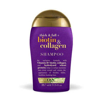 Boots OGX Thick & Full Biotin & Collagen Shampoo 88.7ml- Buy online at McGrocer