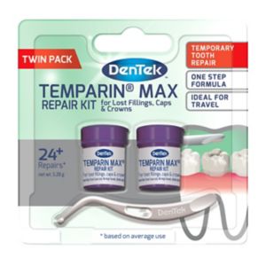Boots DenTek Temparin Max Dental Repair Kit Twin Pack Temporary Filling Material 24 Repairs- Buy online at McGrocer