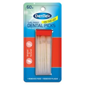 DenTek dual ended tooth picks 60 pack storage case - British product