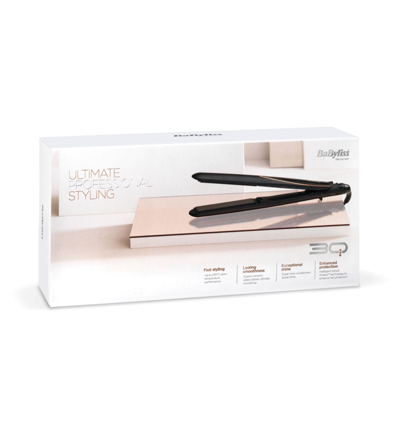 BaByliss 3Q Quartz Ceramic Hair Straightener for Salon Styling Results - British product