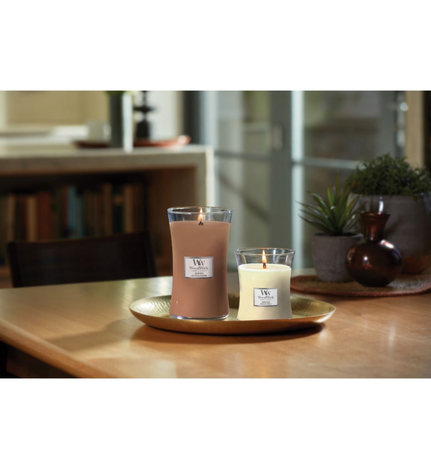 WoodWick Vanilla Bean medium jar candle, imported from the UK