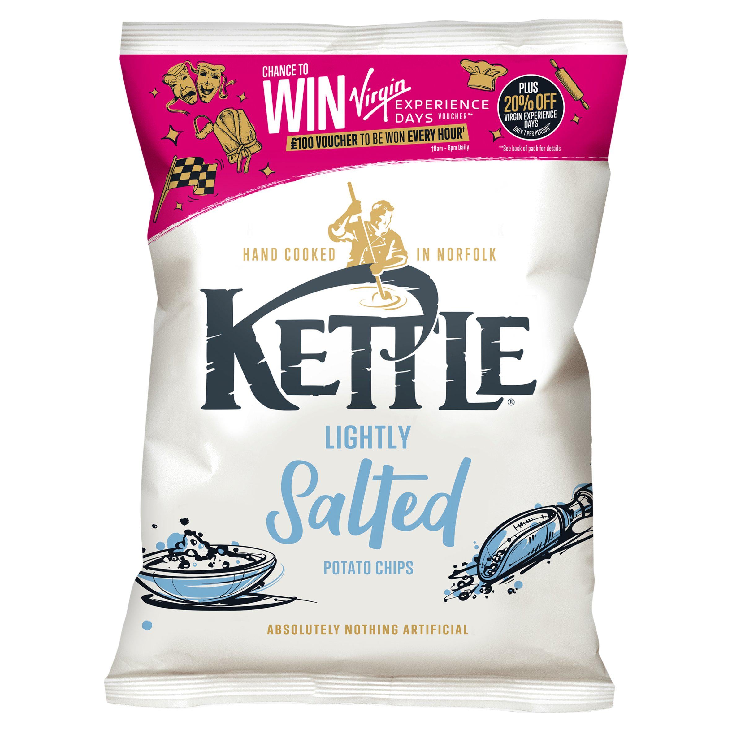 Kettle Chips Lightly Salted Sharing Crisps 130g GOODS Sainsburys   