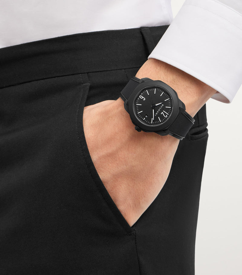 Bvlgari Octo Roma watch black dial 41mm, imported from the UK