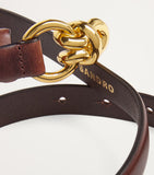 Sandro Paris leather chain buckle belt (British brand)