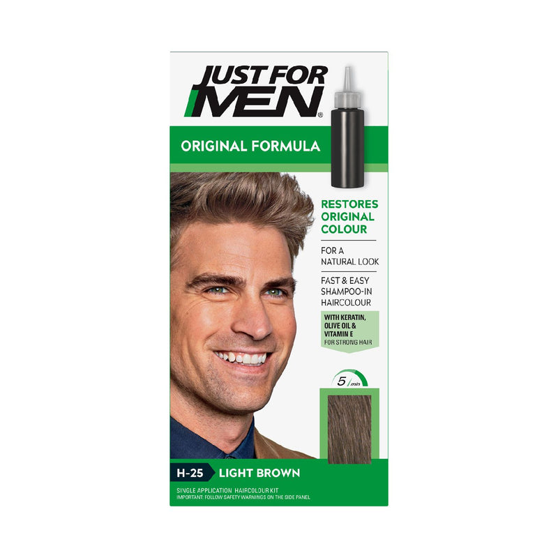 Just For Men Haarfärbemittel, natürliche hellbraune Farbe - britisches Produkt