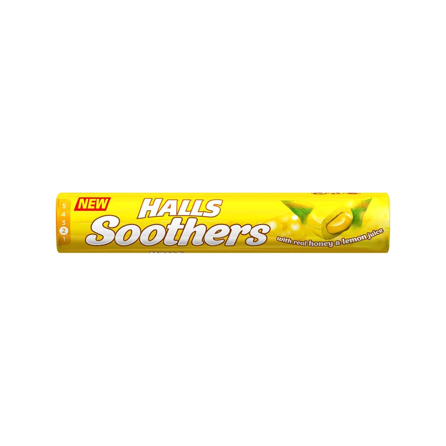 Bonbons à centre liquide Halls Soothers Miel et Citron, importés du Royaume-Uni