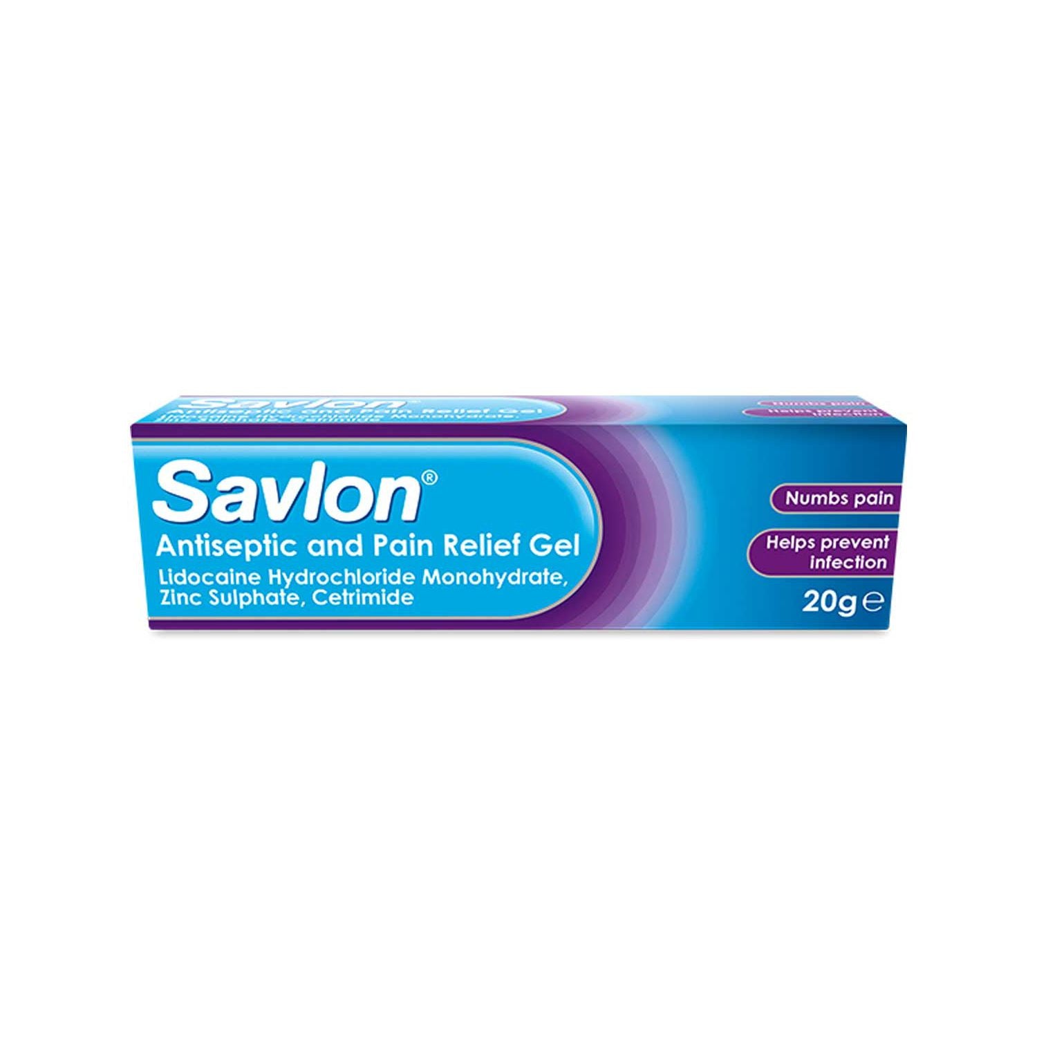 Savlon antiseptic pain relief gel 20g (British brand)
