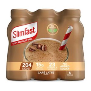 SlimFast Café Latte Proteinshake 6 x 325 ml (britische Marke)