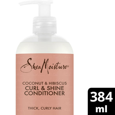 Boots SheaMoisture Coconut & Hibiscus Curl & Shine Conditioner 384 ML- Buy online at McGrocer