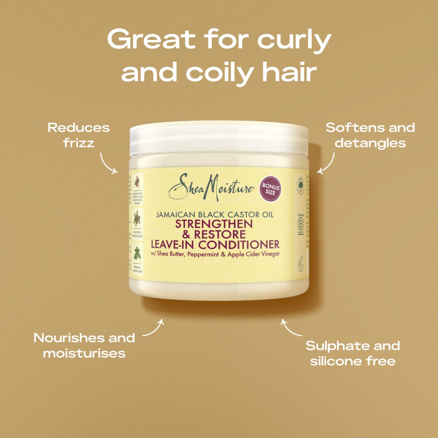 SheaMoisture leave-in conditioner Strengthen & Restore 431ml, UK version