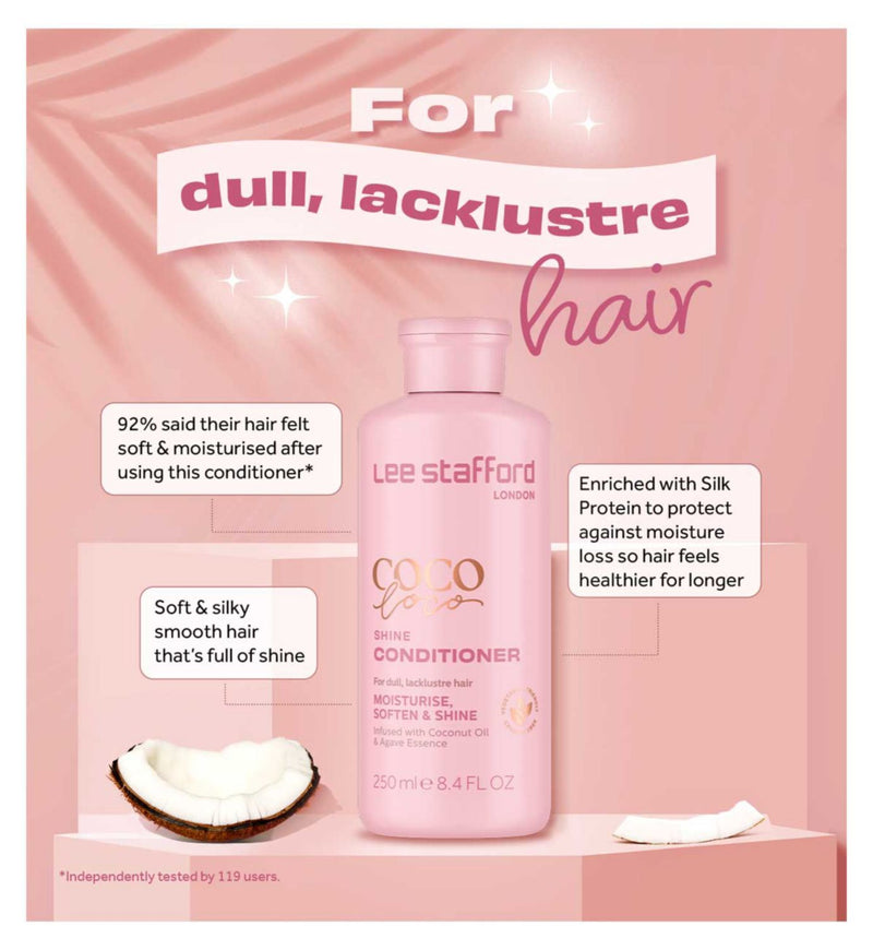 Lee Stafford Coco Loco Shine Conditioner 250ml - Britisches Produkt