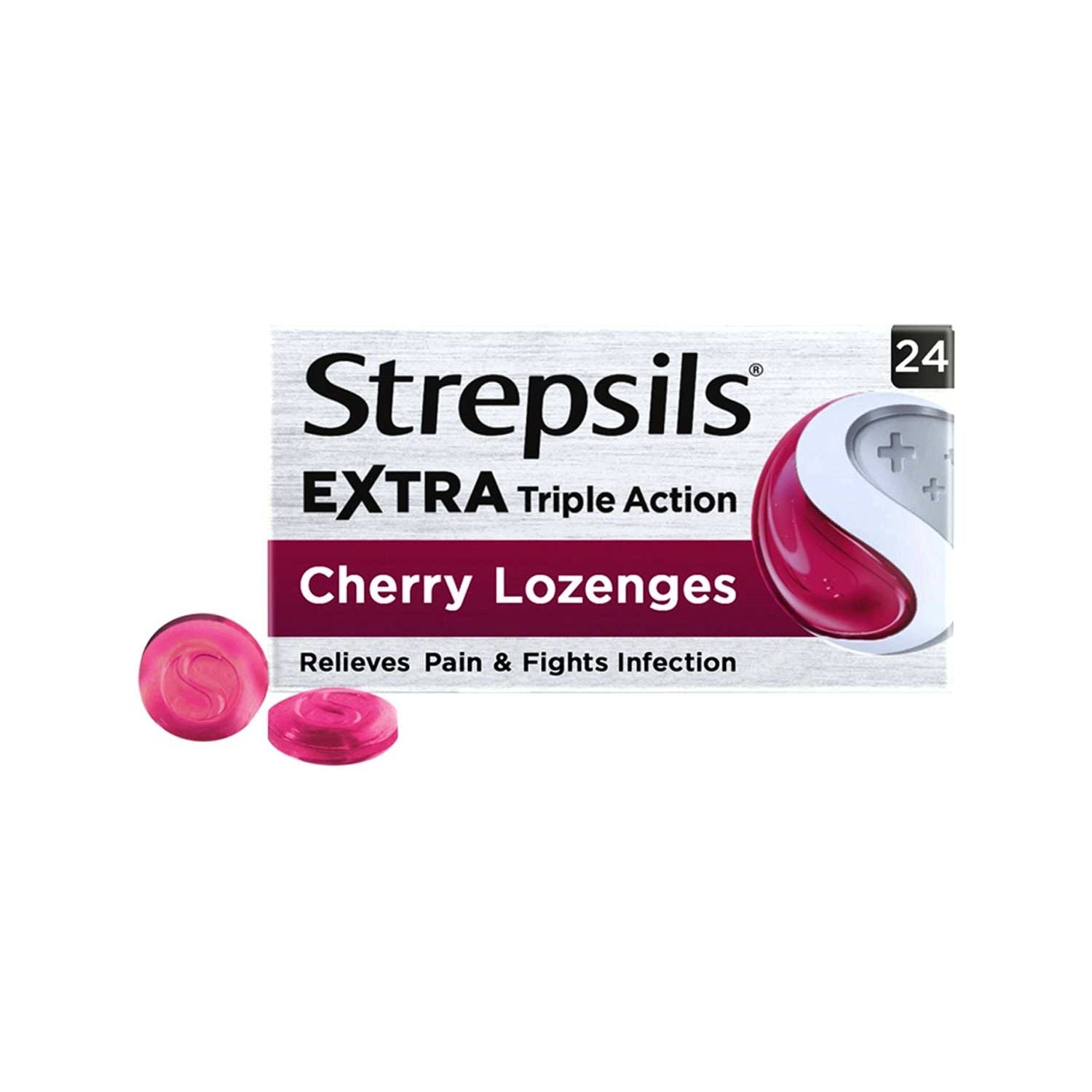 Strepsils Extra Cherry Halsschmerztabletten 24 Stück, importiert aus Großbritannien